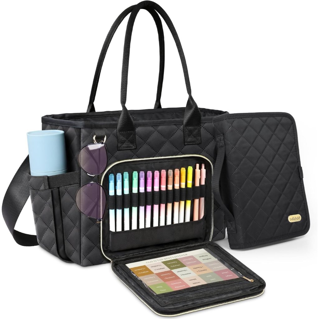 Large Bible Bag With Bible Cover Case For Women, Church Bag With Shoulder Strap,